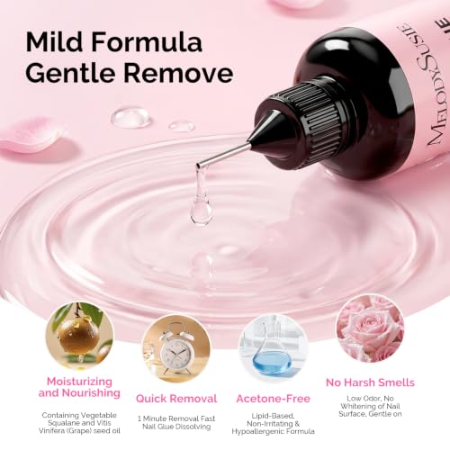 Image of MelodySusie 6Pcs Nail Glue Remover for Press on Acetone Free 10ML