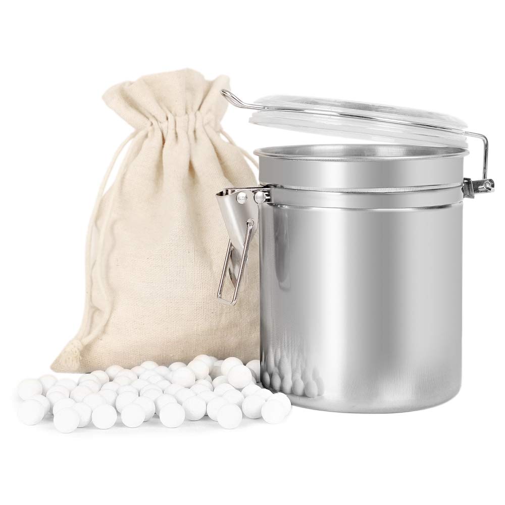 MENGZHI Ceramic Pie Weights 10mm Pie Crust Weights Natural 2.2 Lb Baking Beans for Baking Blind Crust With a Stainless Steel Sealed Jar