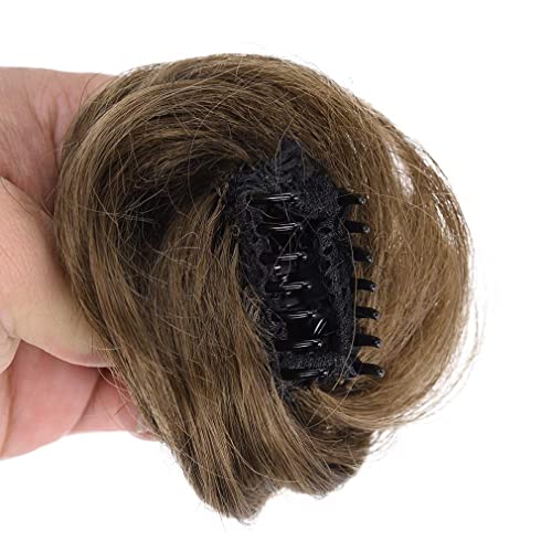 REECHO 2 PCS Mini Claw Clip in Messy & Cat Ears Hair Bun Extensions Wig Accessory Updo Hairpieces for Women Girls (Pack of 2-3" Straight - Image 3