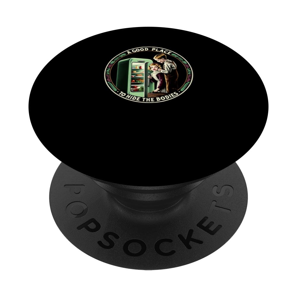 Funny Childhood Activities Dark Humor PopSockets Swappable PopGrip, Black