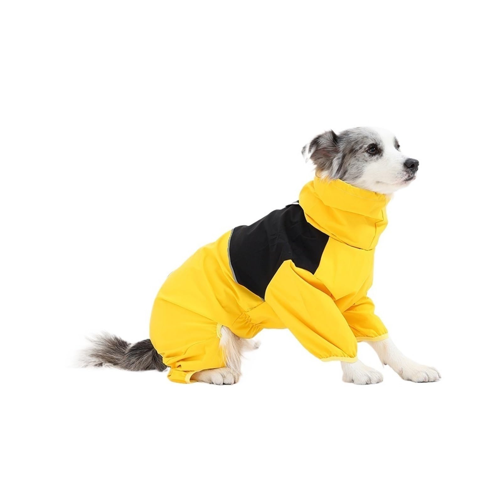 Wodoodporny i wiatroszczelny kombinezon dla średnich i dużych psów - idealny do Border Collie, Labrador, Shiba Inu(Black Wodoodporna kurtka, 7XL)