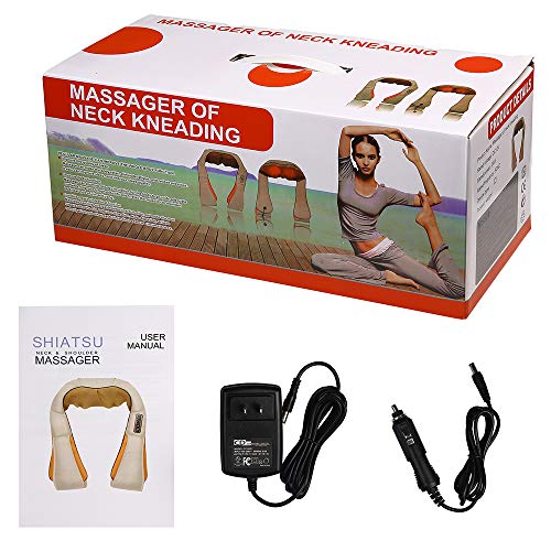 Neck Back And Shoulder Massager, Electric Shiatsu Massager With Heating, Deep Tissue 3D Kneading Pressure Massager For Neck, Back, Shoulder, Foot, Legs And Body Muscle Pain Relief (Blue) #TOP5