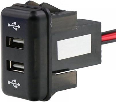 Universal Dual USB Car Charger Power Socket with LED Light Compatible with FH FH12 Compatibility