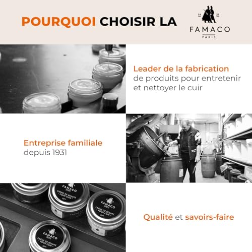 Famaco - Cirage Chaussure - Crème de Beauté - NOIR - Pommadier 50 ml - Ravive les couleurs - Imperméabilise - Brillance longue durée – vue 5