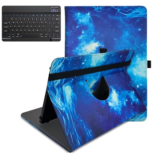 For BMAX I10S �P�[�X BMAX I10S �L�[�{�[�h 9�`11�C���`�^�u���b�g�ʗp�P�[�X �^�u���b�g�J�o�[ Bluetooth�L�[�{�[�h�t���J�o�[ �������L�[�{�[�h �X�^���h�@�\ �l���Œ� �S�ʕی� (F-�V��, BMAX I10S)