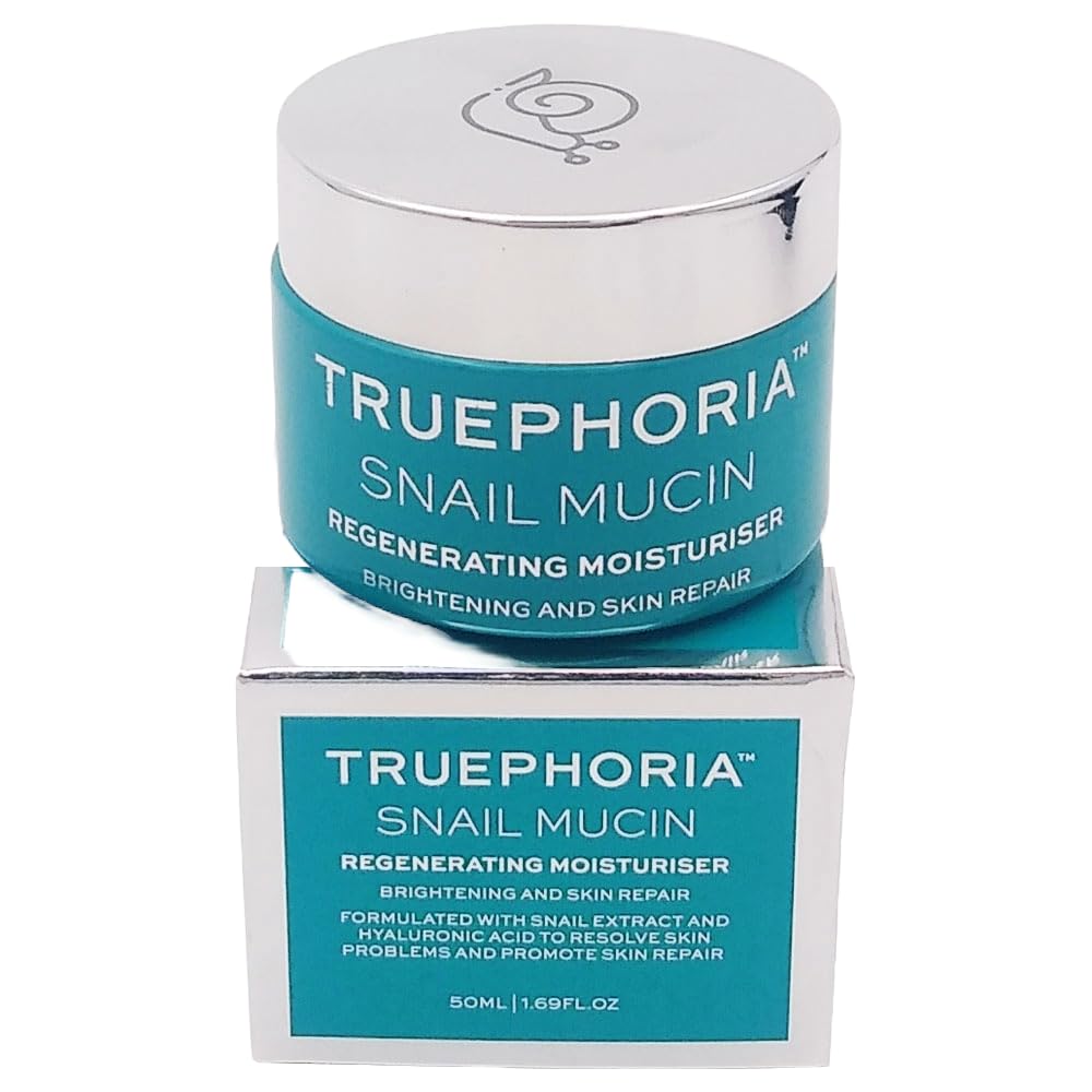 Truephoria Snail Mucin Moisturiser, Regenerating and Brightening Formula, with Hyaluronic Acid, 50ml, 50 ml (Pack of 1)