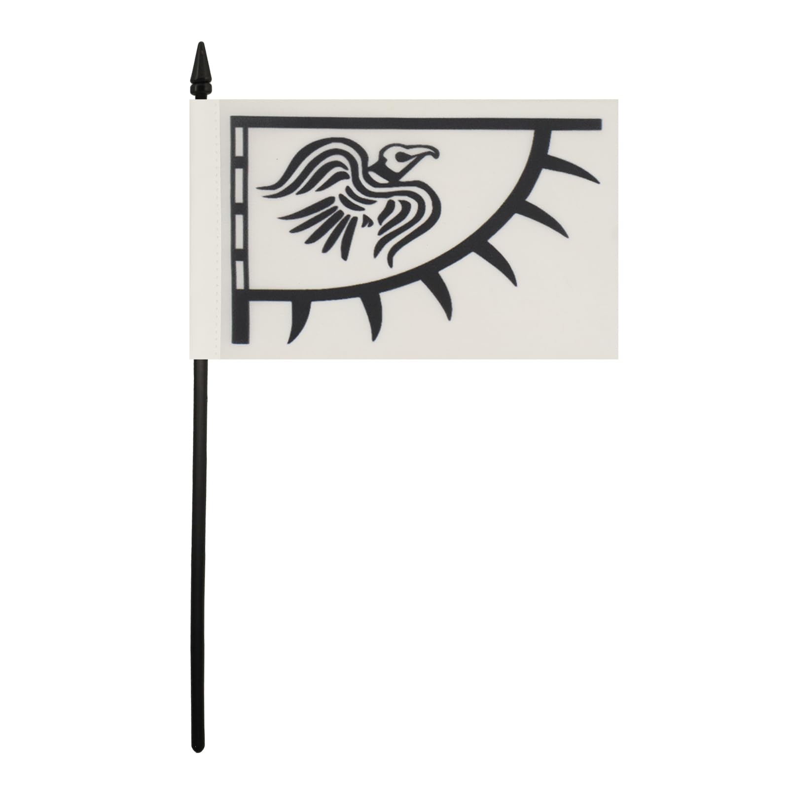 AZ FLAG, Viking Raven Table Flag 4'' x 6'', Scandinavia Office Mini Banner 100% Polyester 15 x 10 cm - Image 2