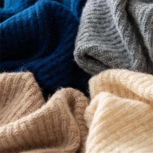 Men's Mock Collar Bamboo Texture Wool Pullover Sweater Comfortable Everyday Wear Top2