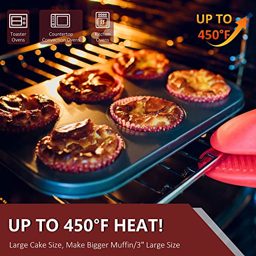 Linklife 5-Piece Stackable Baking Pans Set, Nonstick Steel Bakeware Set, Cookie Sheet, Square Cake Pan, Muffin Tins, Loaf Box, Deep Toaster Oven Tray For New Home Kitchen Supplies #TOP2