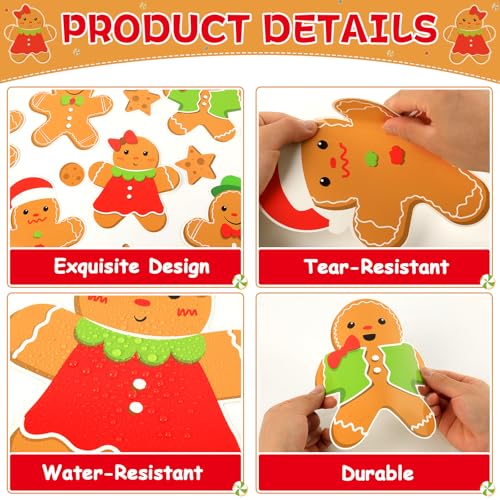 Image of 3D Christmas Honeycomb Bulletin Board Gingerbread Bulletin Board Set Christmas Classroom Decorations Gingerbread Winter House Paper Cutouts for Xmas Winter Holiday Home School Classroom Wall Decor