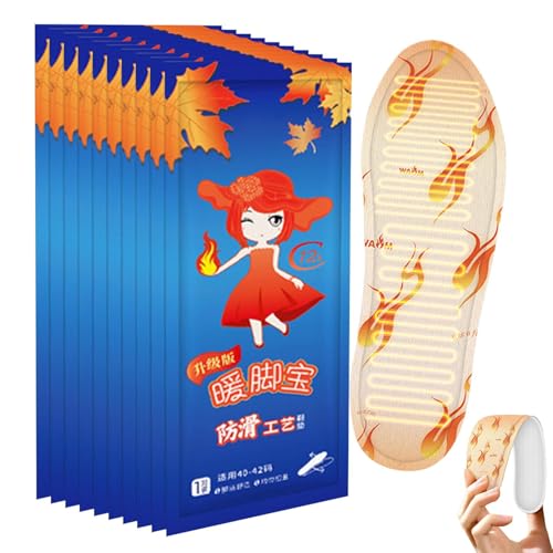 Plantillas calefactables para zapatos, 8 horas, duraderas, autocalentables, térmicas, 10 pares, plantillas calentables, para hombres, mujeres, invierno, hogar, oficina, interior, exterior, camping