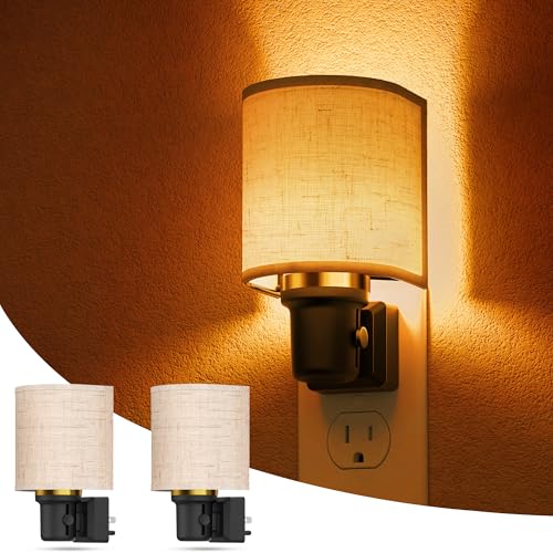 Image of L LOHAS LED Amber Night Lights Plug into Wall, Plug in Night Light Dimmable