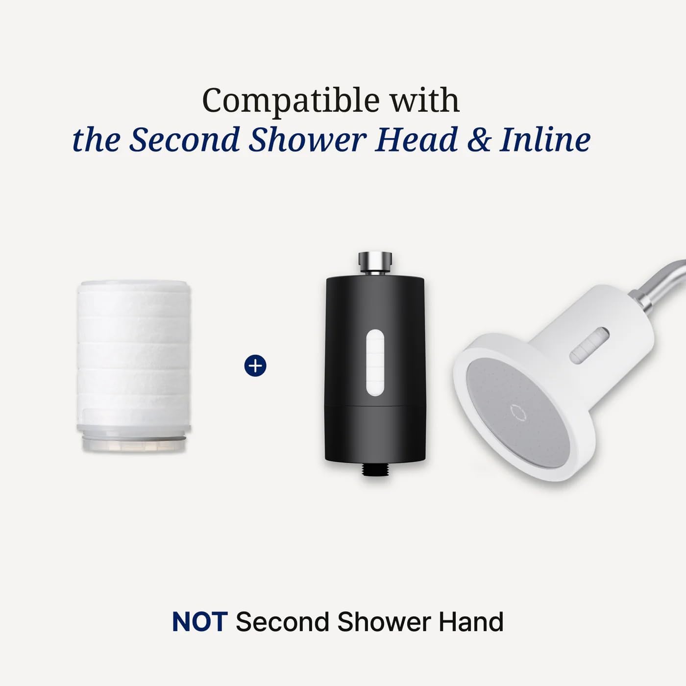 SecondShower Replacement Filter for Second Shower Head | Clinically Proven for Skin Health, NSF Certified Filtration, Patented Technology for High Pressure, Beauty Wellness for Skin & Hair Care