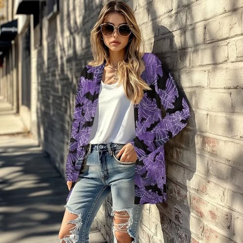 Image of Women's Lightweight Cardigans with Pockets Trendy Long Sleeve Open Front Cardigan Casual Tops Jackets Fall Oufits S-2XL