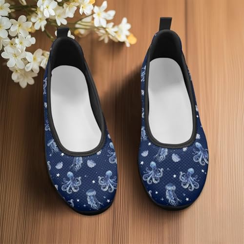 Women's Animals Slip On Sneakers Breathable Mesh Flats Shoes Lightweight Casual Walking Shoes for Shopping & Leisure Black Sole Size 6-113