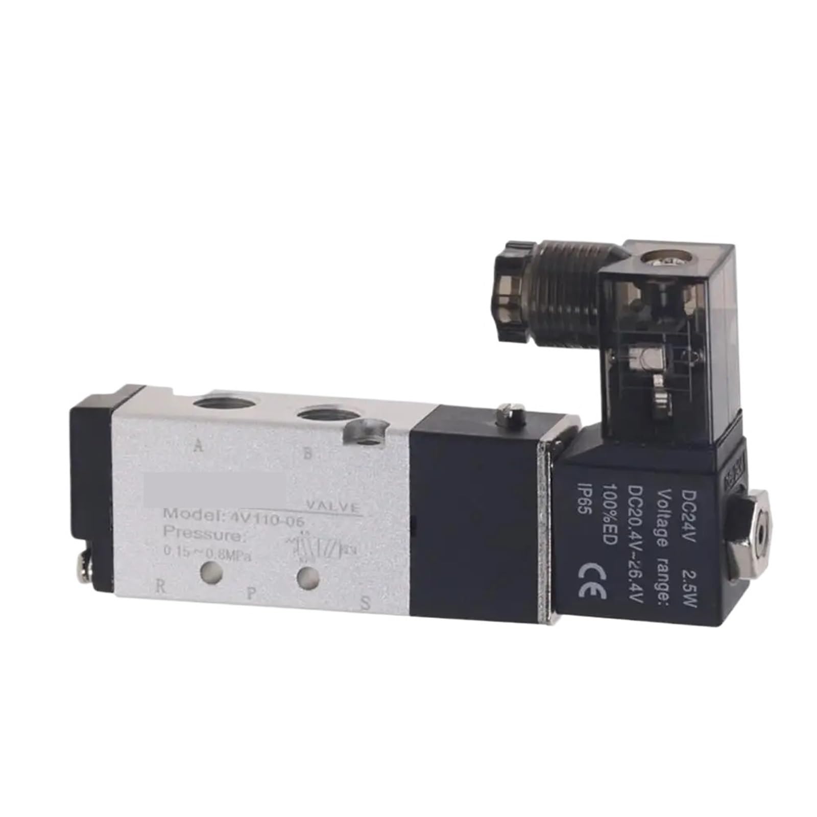 Elektromagnetyczny zawór pneumatyczny 4V110-06 5-drożny port 2-pozycyjny sprężarka powietrza 12 V 24 V 110 V 220 V (pasuje 6 mm, DC24V)