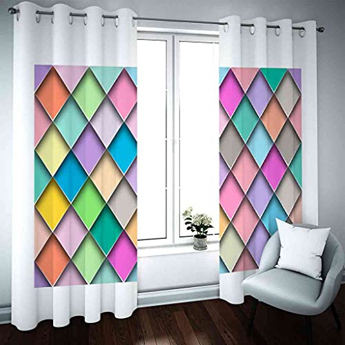 Rideaux de chambre enfant 140x160 occultants à oeillets polyester 3D - 3