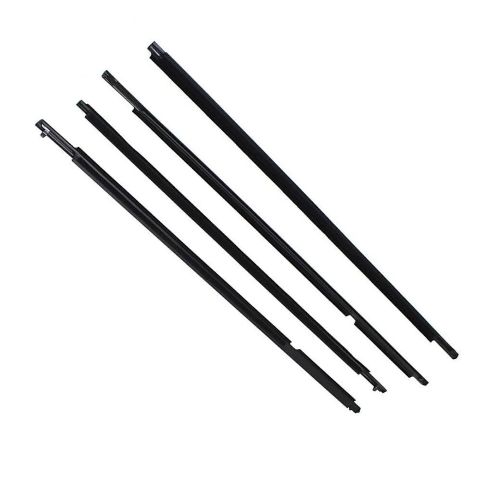 4Pcs Outdoor Car Window Weatherstrip for Toyota for Highlander 2008-2010 Moulding Trim Rubber(Black)