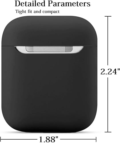 Miniatura 5 de Funda para Airpods sin llavero, funda para AirPods, funda protectora completa de silicona para AirPods, compatible con Airpods 1 y 2, LED frontal