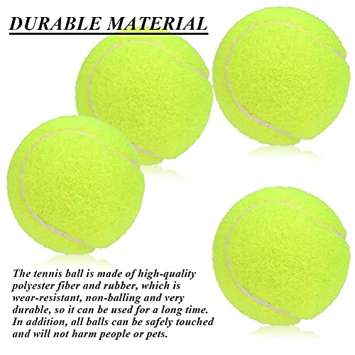 Foto von FOROREH 18 Stück Tennisbälle für Tennis & Freizeit, Tennis-Ball gelb Übungsbälle Hundespielzeugbälle mit Mesh Tragetasche für Kinder Erwachsene Übungs Haustiere Training