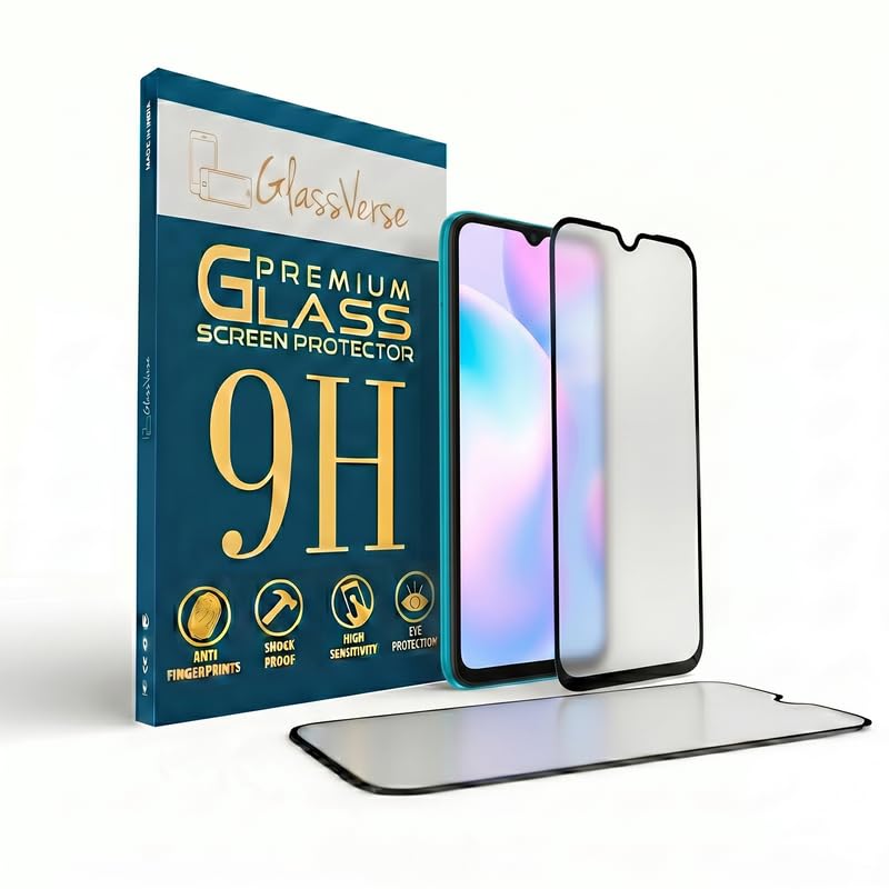Image of GlassVerse Matte Tempered Glass for Redmi 9A | Anti Glare, Smooth Touch Screen Protector, 9H Hardness, Edge to Edge, Case Friendly, Hassle-less Installation Kit Included. (Pack of 2)