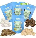 RiNa`s 4er-Fleisch-Probierpaket - Hundesnacks mit 100% Entenbrust, 100% Pferd, 100% Wildfleisch & 100% Kaukäse - Gefriergetrocknete, natürliche Hundeleckerlis - Proteinreich & ohne Zusätze