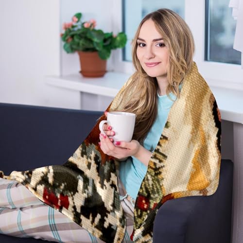 Couverture de Noël Corgi anti-froid plaid chaud multi-usage 150 x 100 cm - 8