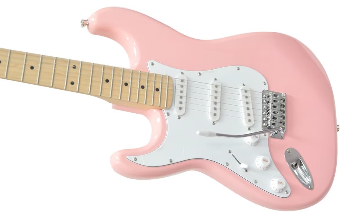 ストラトギター(ピンク)PLAYTECHプレイテック初心者向け Amazon | PLAYTECH (プレイテック) エレキギター 左利き用