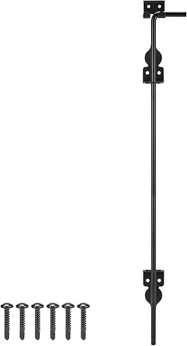 Miniatura 7 de Perno de caña de 12 pulgadas, resistente para barra de caída de puerta, cierre de tierra para vallas de madera, puertas de metal, pasador de caída