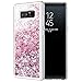 Galaxy Note 8 Case, Caka Galaxy Note 8 Glitter Case Girls Luxury Fashion Bling Flowing Liquid Floating Sparkle Glitter Cute TPU Bumper Case for Samsung Galaxy Note 8 - (Rose Gold)