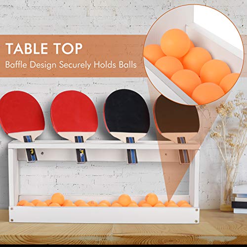 Ping Pong Paddle Storage Rack Wall Mount Table Tennis Racket Holder