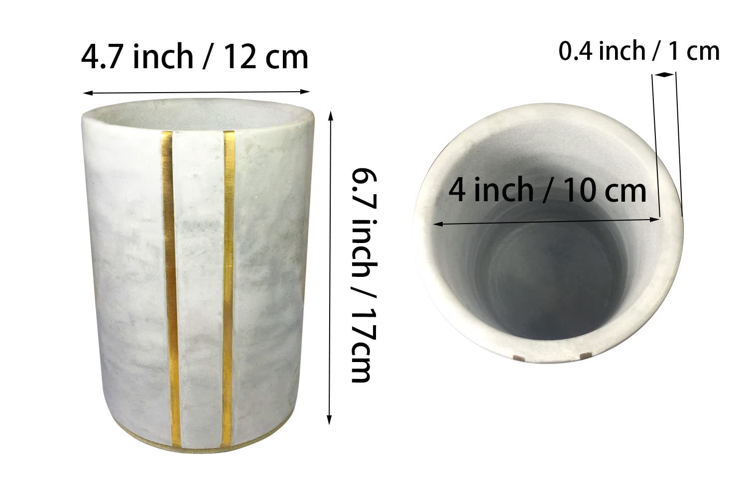 Marble Wine Chiller Bucket?Wine & Champagne Cooler for Parties, Dinner – Keep Wine & Beverages Cold?White?