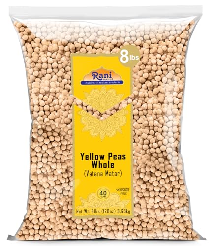 Image of Rani Yellow Peas Whole, Dried (Vatana, Matar) 128oz (8lbs) 3.63kg Bulk ~ All Natural | Vegan | Gluten Friendly | Product of USA