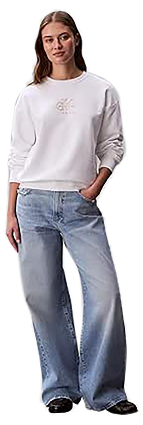 LS CK FOIL CREW SWEATSHIRT Sweatshirt Kadın