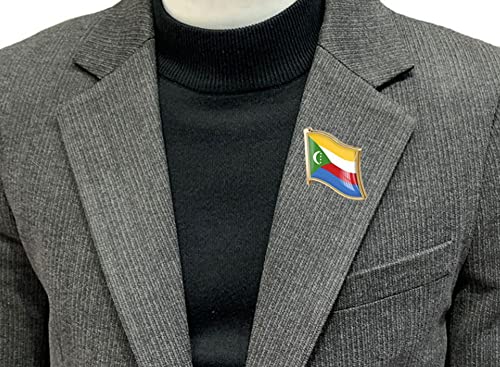 Image of vmcoatdu Country Flag Pin Badge International Travel Brooch Metal Alloy Souvenir Pin for Hat Clothes Backpack