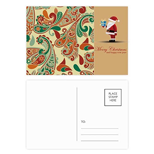Cartes postales Père Noël et feuilles | Qualité supérieure lot de 20
