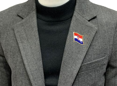 Image of vmcoatdu Country Flag Backs Locking Pin Keepers Locking Clasp Pin Badge International Travel Brooch Metal Alloy Souvenir Pin 0.75x0.7 Inch Small Pin