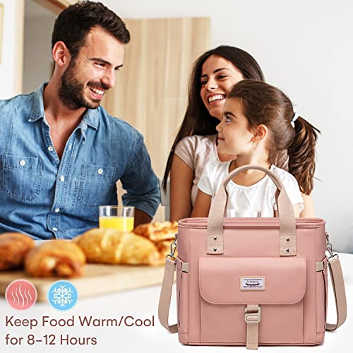 Artelaris Lunch Bag For Women, Large Lunch Box Tote For Work, Adult Insulated Leakproof Cooler Bag With Side Pocket & Adjustable Shoulder Strap Lunch Purse,Lunchbag, Lunchbox For Picnic Hiking #TOP3