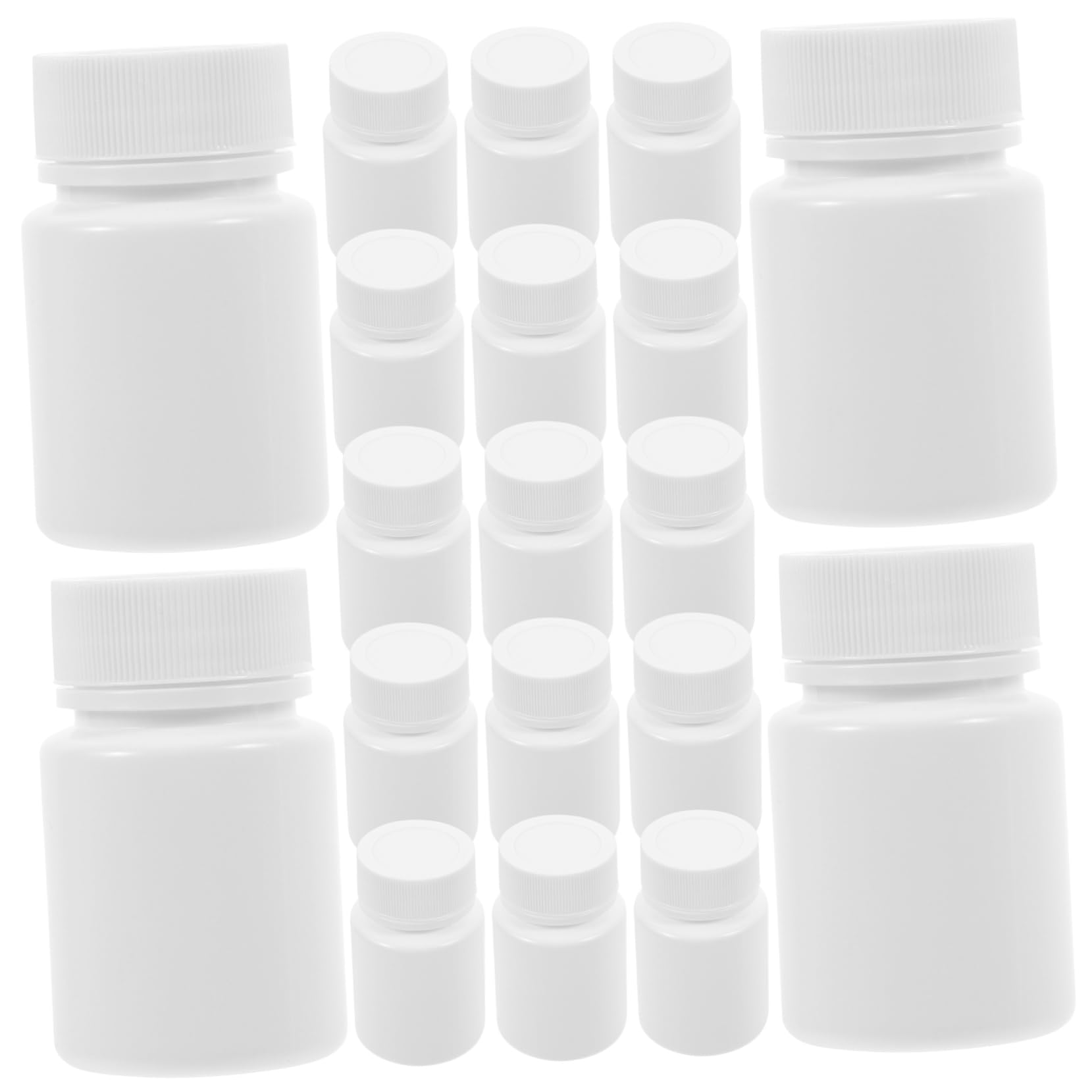 NAMOARLY Small Pill Bottles 20pcs Plastic Medicine Bottles Refillable for Storage