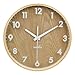 Hippih 12" Silent Wall Clock Wood Non Ticking Digital Quiet Sweep Home Decor Vintage Wooden Clocks(number)