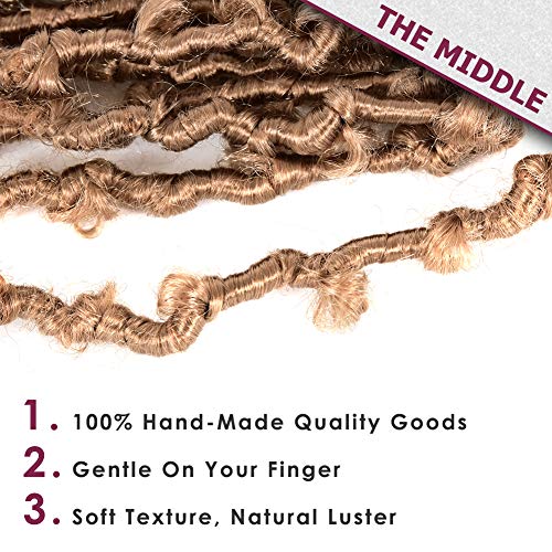 Niseyo 6 Packs Butterfly Locs Crochet Hair 12 Inch Pre Looped Distressed Locs Crochet Braids (27#) #TOP3