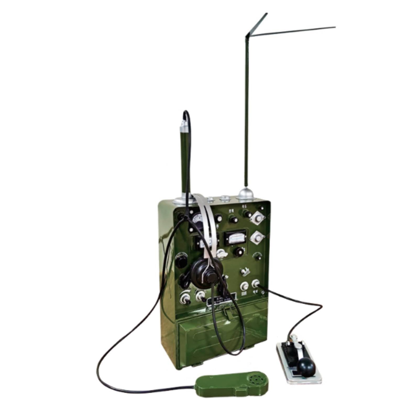 Comunicazione Apparecchio Telegrafo Retrò Modello Radiotrasmissione Accessorio Collezionismo Elemento Decorativo Realistico Adatto per Spazi di Studio, Verde