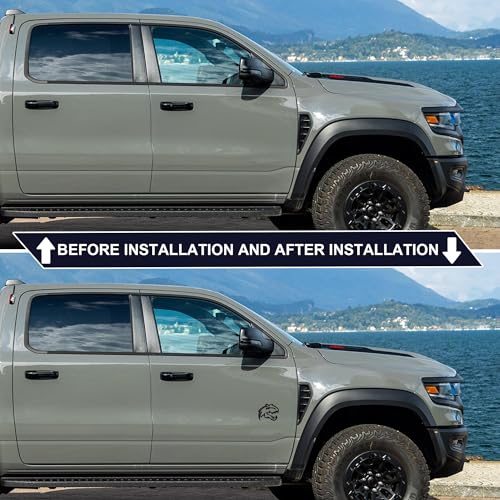 Insignia de dinosaurio autoadhesiva para RAM TRX 1500, emblema gráfico resistente en par 3