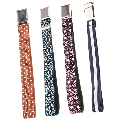 VALICLUD 4 pcs Elastic Waist Belts for Boys and Stretchy Waistbands for Comfortable Fit for Jeans Dresses Skirts Casual Pants Gift