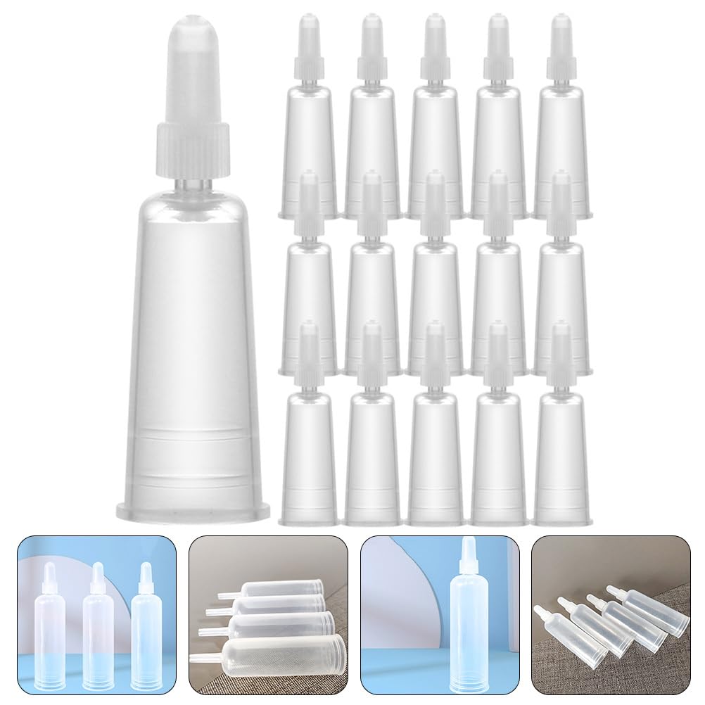 Beavorty 50Pcs Ampule Tips Replacement Liquid Dispensing Applicator Tips for Small Ampule Bottles Mini Handguard Drip Cover Precise 1.73X0.51X0.51In