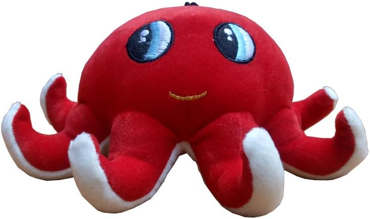 Pihu Enterprises Octopus Plush, Stuffed Animal, Plush Toy, Gifts for Kids 23 cm Red