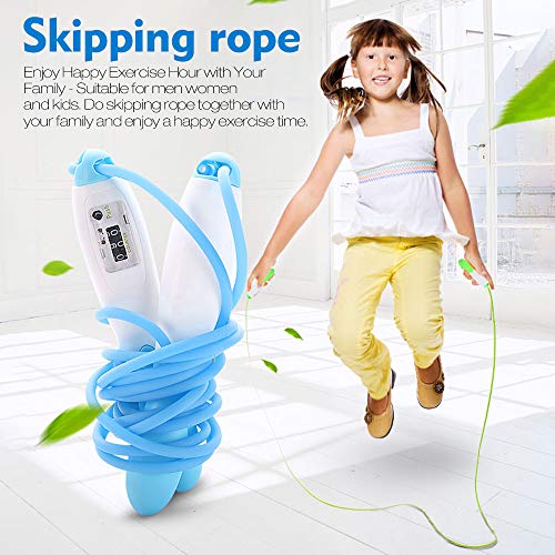 Corda Blusea Jump, corda de pular com contagem digital, corda de pular ajustável, comprimento ajustá