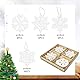 DATEFUN Weihnachtsbaumschmuck Holz - 24 Stück DIY Schneeflocken aus Holz mit Jute Schnur - Christbaumschmuck Holz Anhänger für Weihnachtsdeko, Holz Basteln (6 cm)