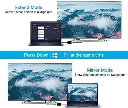 Cablelera USB 3 to HDMI Adapter, USB 3.0/2 to HDMI 1080P Full HD Video Audio Multi Monitor Converter Adaptor for PC Laptop Projector HDTV Compatible with Windows XP 7/8/8.1/10