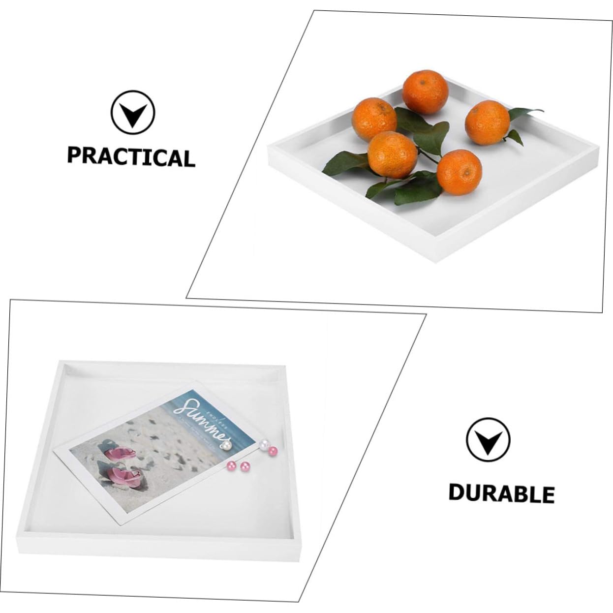 Holibanna Bandeja Organizadora de Laboratorio Fácil Extracción de Polipropileno Blanco, Resistente a Fugas para Pequeños Consumibles y Herramientas